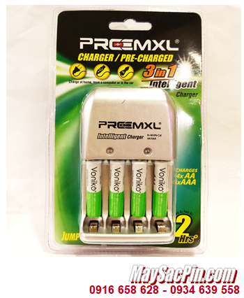 Preermxl FC001 _Bộ sạc pin AAA Preermxl FC001 (kèm 4 pin sạc Voniko AAA1000mAh 1.2v)